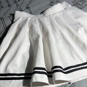 Wild Fable White Skater Skirt with Black Stripes